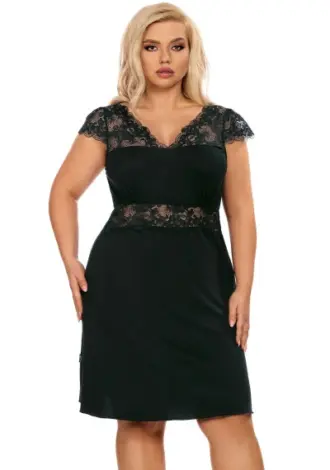 Nachkleid mit Spitzen-Elemente