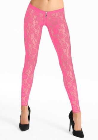 Pinke Spitzen Leggings