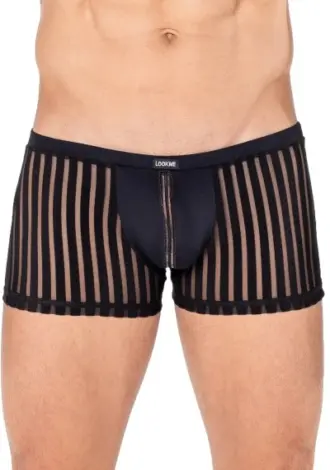 gestreifte Boxershorts mit durchgehendem Reißverschluss