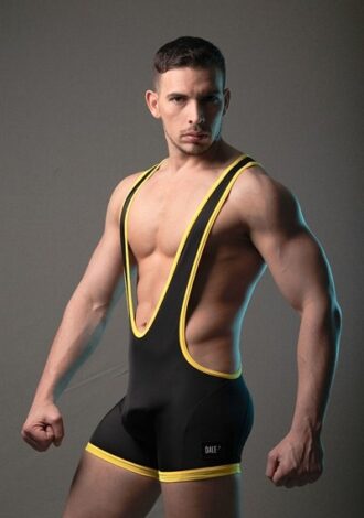 Black and Yellow Wrestler