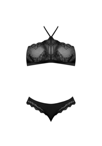 Halter Bandeaux and Panty Set – L/XL – Black