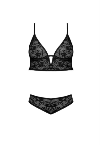 Underwired Bralette and Panty Set – 2X – Black