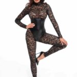 Bodystocking mit Unterbrust-Corsage