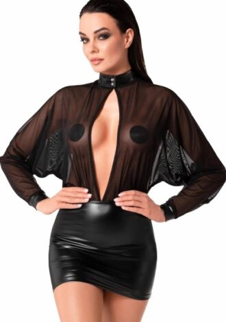 Minikleid mit Tüllhemd