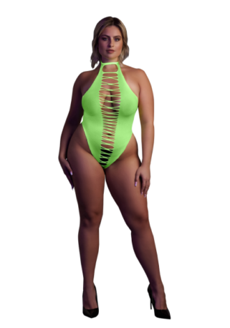 High-Cut Body – Plus Size – Neon Green