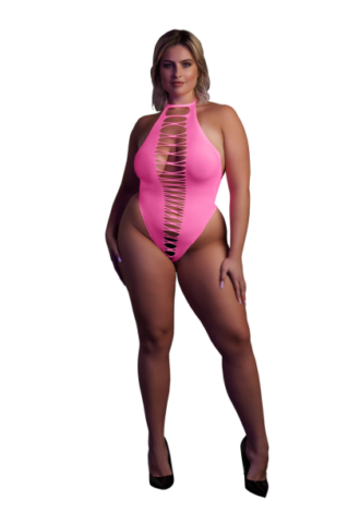 High-Cut Body – Plus Size – Neon Pink