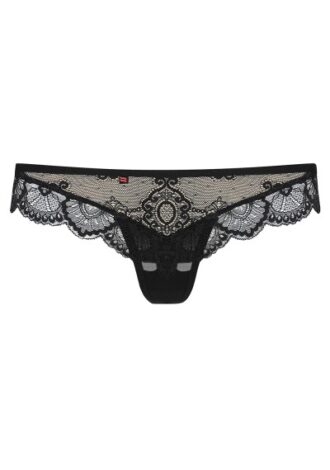 String Schwarz mit Spitze