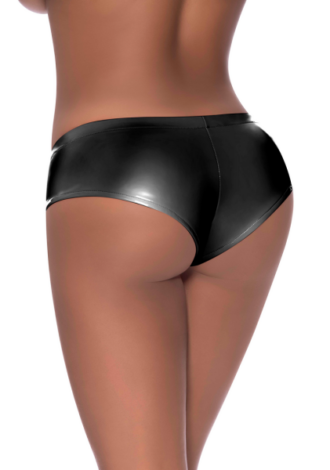 Low Rise Split Crotch Boy Short – S/M – Black
