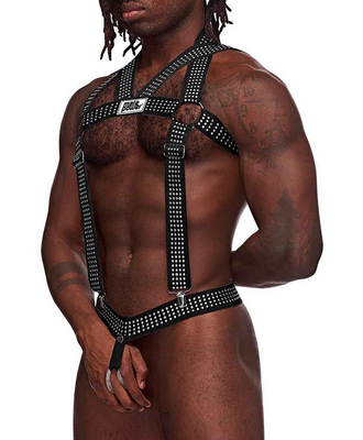 Elastic Harness with Studs – One Size – Black
