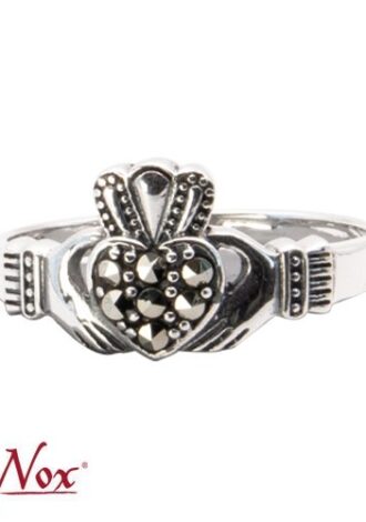 Silberring ‚Markasit-Claddagh‘