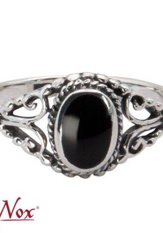 Silberring Black Ornament‘ mit Onyx