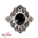 Silberring "Black Marcasite" mit Onyx