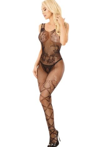 Schwarzer Bodystocking Ouvert