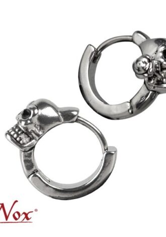 Edelstahl-Ohrringe ‚Totenkopf mit Rose‘