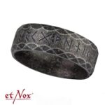 Edelstahlring "Runen" in Antik-Optik