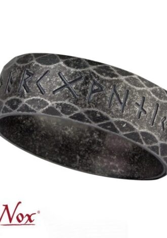 Edelstahlring „Runen“ in Antik-Optik