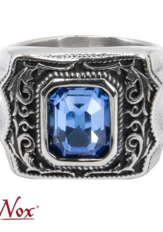 Ring „Victorian Blue“ Edelstahl mit Stein
