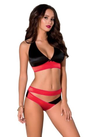 Dessous-Set mit rotem Kontrast