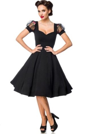 Kleid mit Puffärmeln Blumenmuster