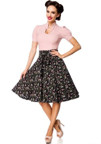 Rock mit Schluppe schwarz/ rosa