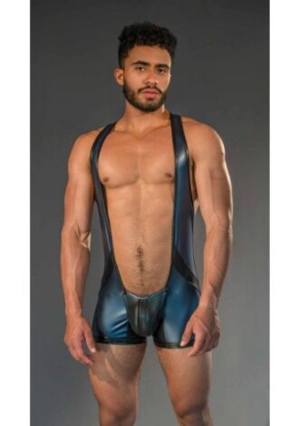 Blau-Schwarzer Wrestler