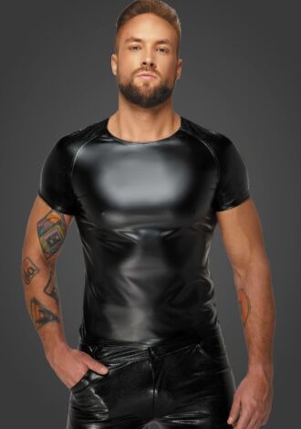 Wetlook Shirt mit Schlangen Wetlook- Ärmeln