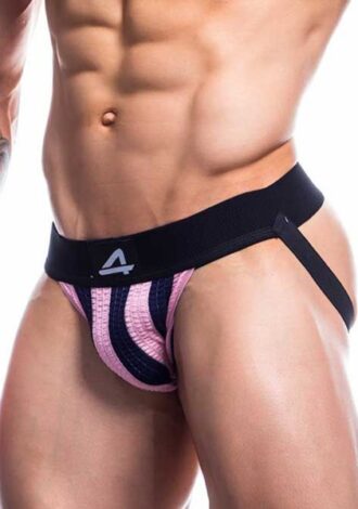 gestreifter Jockstrap – Rosa