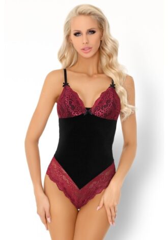 Body mit Spitze zweifarbig