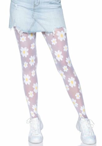 Strumpfhose mit Gänseblümchen