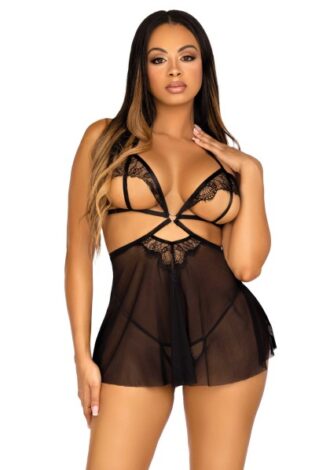 Babydoll mit offener Brust