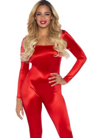 Catsuit glänzend rot