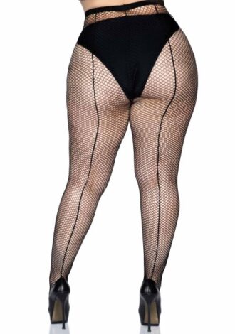 Netzstrumpfhose mit Rücknaht – QueenSize