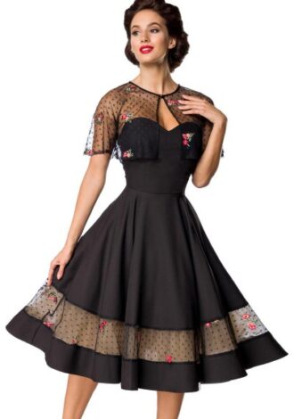 Vintage-Kleid mit Cape