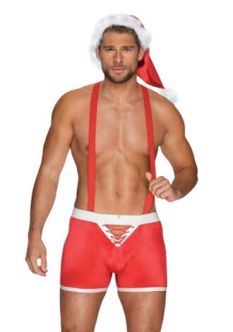 Weihnachtliches Kostüm mit Hosenträgern für Ihn