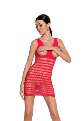 Netzkleid mit offenen Brüsten – rot