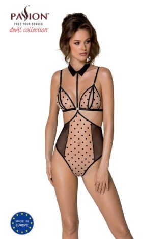 Body gepunktet schwarz/beige