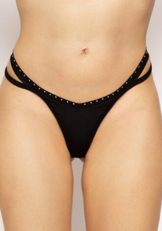 Schwarzer Lycra Tanga