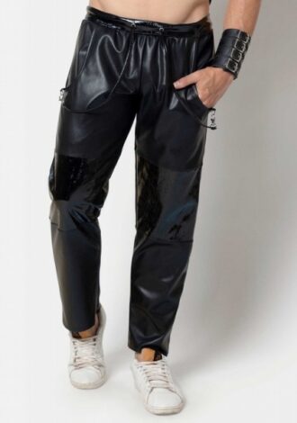 Lässige Kunstleder Hose
