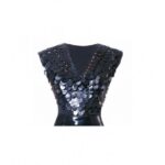 Shirt mit schuppenartiger Bestickung