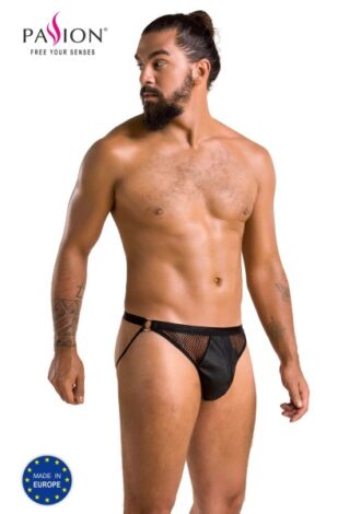 Slip mit Netzeinsätzen, Gesäß offen – für Ihn – schwarz