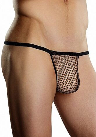 Tanga für Ihn aus Netz ‚Posen‘ schwarz