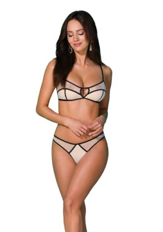 Zweifarbiges Dessousset – 3 Teile