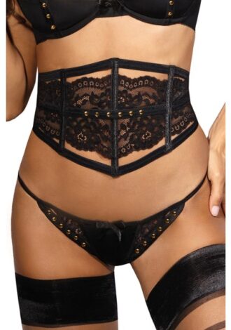 String mit Schleifchen schwarz