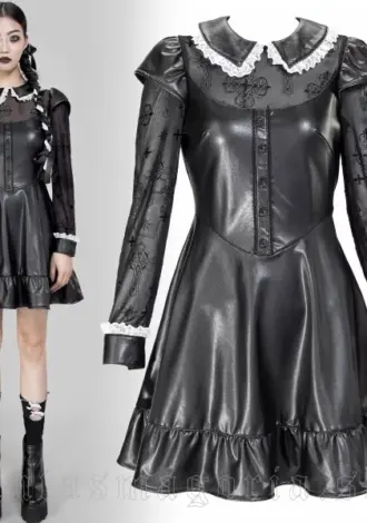 Kunstleder Kleid